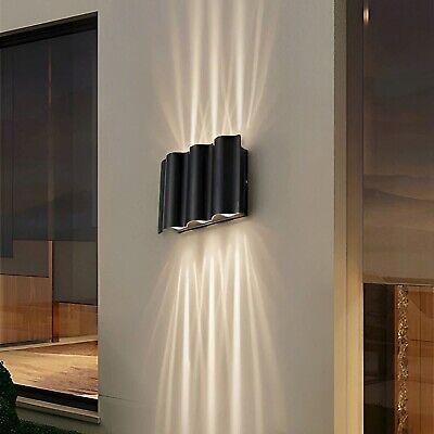 Unique Arc Design LED Sconce Up and Down Lights Wall Sconces Waterproof Outdo...