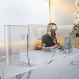 Azar Displays Tri-Fold Protective Sneeze Guard for Counter and Desk - Portabl...