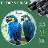 Gosky 10x42 Roof Prism Binoculars for Adults, HD Professional Binoculars for ...