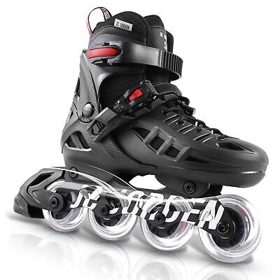 Inline Skates for Women Men, 4 Sizes Adjustable Roller Skates with Full Light...