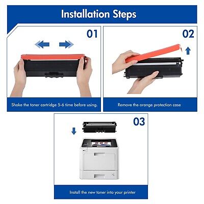 TN433 TN-433 Toner Cartridges 4-Pack : High Yield TN431 TN-431 433 Compatible...