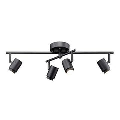 Globe Electric Walton 4-Light 29W Integrated LED Track Lighting, Matte Black,...