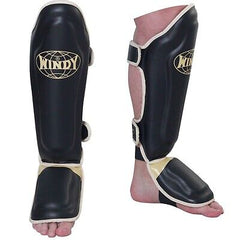 Windy Deluxe Shin Guards Black Large