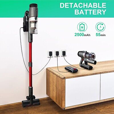 Cordless Stick Vacuum Cleaner, 55 Minutes Run-Time, 450W Motor, LED Touch Dis...