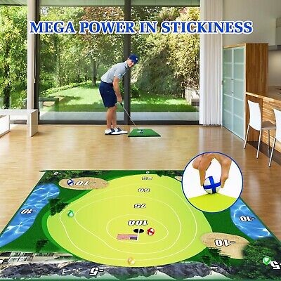 Golf Chipping Game with Golf Hitting Mat, 70"x70" Double Sided Golf Training ...