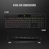 Corsair K100 AIR Wireless RGB Mechanical Gaming Keyboard - Ultra-Thin, Sub-1m...