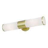 Livex Lighting 16562-12 Lindale 2 Light ADA Vanity Sconce, Satin Brass, 4.25 ...