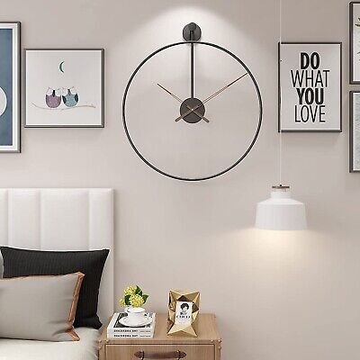 'The Ring' Oversized Modern Nordic Wall Clock, Minimalistic and Stylish, Simp...