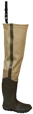 FROGG TOGGS Bull Frogg 3-ply PVC Canvas Bootfoot Hip Wader, Cleated or Felt 9