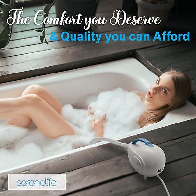 SereneLife Electric Bubble Massage Mat - Waterproof Massaging Spa, Full Body ...