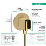 hansgrohe Handheld Shower Wall Outlet 1/2-inch Thread Connection in Polished ...