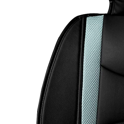 FH Group Car Seat Covers Front Set Faux Leather Black -