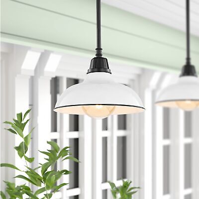 JONATHAN Y JYL7611A Jasper 12.25" 1-Light Farmhouse Industrial Indoor/Outdoor...