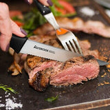 Astercook Steak Knives Set of 6, Stainless Steel Serrated Steak Knife, Ultra ...