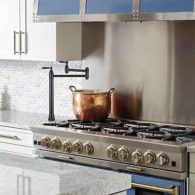 Pot Filler Deck Mount, ARCORA Pot Filler Faucet Oil Rubbed Bronze Kitchen Fol...