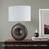 Aspen Creative 40235-11, Desk Lamp in Matte Black Finish, UNO Shade: 6" x 9" ...