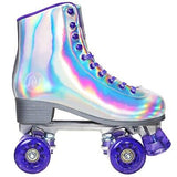 JajaHoho Roller Skates for Women, Holographic High Top PU Leather Rollerskate...