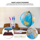 Waypoint Geographic Odyssey Plus Globe, 12" Blue Ocean-Style World Globe, Up-...