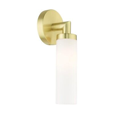 Livex Lighting Aero 1 Light Wall Sconce Satin Brass Finish, 4.25 x 11