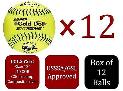 Worth | Slowpitch Softballs | GSL Approved | 12 Count | Multiple Options 12"