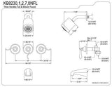 Kingston Brass KB8231NFL NuWave French 3 Handle Tub and Shower Faucet, Polish...