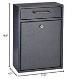 Mail Boss 7413 High Security Steel Locking Wall Mounted Mailbox-Office Commen...