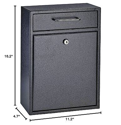 Mail Boss 7413 High Security Steel Locking Wall Mounted Mailbox-Office Commen...