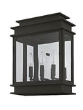 Livex 20204-07 Transitional Three Light Outdoor Wall Lantern from Princeton C...