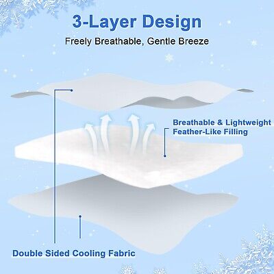 PHF Double Cooling Comforter King for Hot Sleepers, Soft Breathable Double Si...