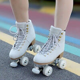 Roller Skates for Women or Men with Height Adjustable Rubber Stoppers Retro S...