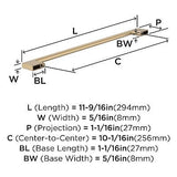 Amerock 10BX37135CZ | Champagne Bronze Cabinet Pull | 10-1/16 inch (256mm) Ce...