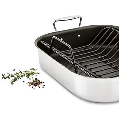 All-Clad Specialty Stainless Steel Large Roaster with Nonstick, Silver