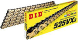 DID (525VX3G108ZB) Gold 108 Link High Performance VX Series X-Ring Chain with...