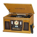 Victrola 8-in-1 Bluetooth Record Player & Multimedia Center, Built-in Stereo ...