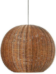 KOUBOO Wicker Ball Pendant Light, Rustic Brown