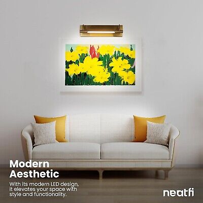 Neatfi Modern Metal LED Art and Picture Lamp, Adjustable Angle, Dimmable Disp...