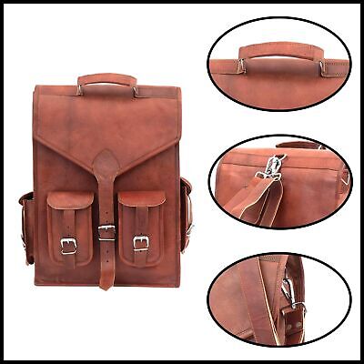 Shy Shy Let&#8217;s Touch The Sky 18 inch Brown Premium Leather Laptop Backpack