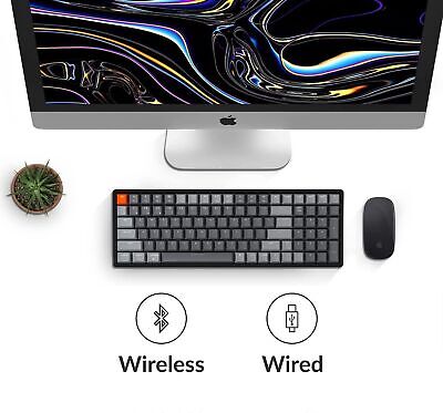 Keychron K4 Wireless Bluetooth/USB Wired Gaming Mechanical Keyboard, Compact ...