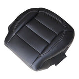 Black Leather Driver Side Bottom Replacement Seat Cover Compatible with Merce...