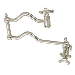 Kingston Brass KS2108AX Heritage Pot Filler, Brushed Nickel 24.13 x 2.19 x 11