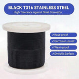 Black Cable Railing 1/8 inch T316 Deck Cable Railing with Cutter 7x7 Strands ...