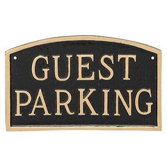 Montague Metal Products 10" x 15" Arch Guest Parking Statement Plaque Sign wi...