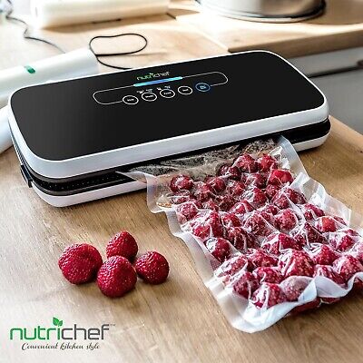 NutriChef Automatic Vacuum Air Sealing System Preservation with Starter Kit C...