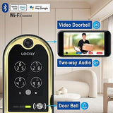 Lockly Vision Smart Lock, Camera Video Two-Way Audio 6-in-1 Keyless Entry Doo...