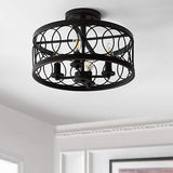 JONATHAN Y JYL9040A Sylvain 15.5" Metal LED Semi-Flush Mount Contemporary,Tra...