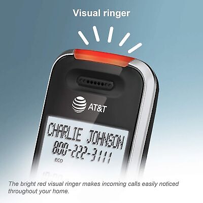 AT&T BL102-2 DECT 6.0 2-Handset Cordless Phone for Home with Answering Machin...