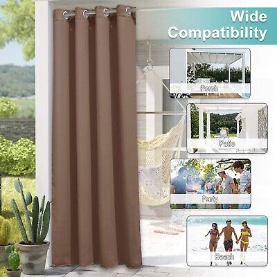 NICETOWN 2 Panels Outdoor Curtains for Patio Waterproof, Home Decor Thermal I...