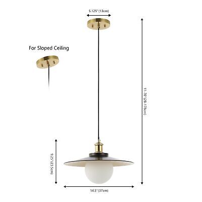 JONATHAN Y JYL1328A Hadley 14.5" 1-Light Scandinavian Farmhouse Iron/Frosted ...