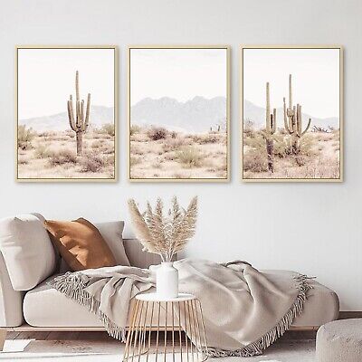 Sonoran Desert Landscape Wall Art Cactus Wall Art Decor Saguaro Cactus Pictur...