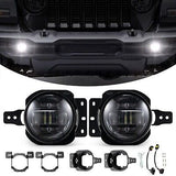 Kiwi Master LED Fog Lights for Jeep Gladiator JT 2018-2024 Jeep Wrangler JL/4...